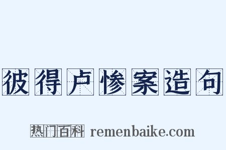 彼得卢惨案造句是什么意思的图片